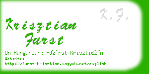 krisztian furst business card